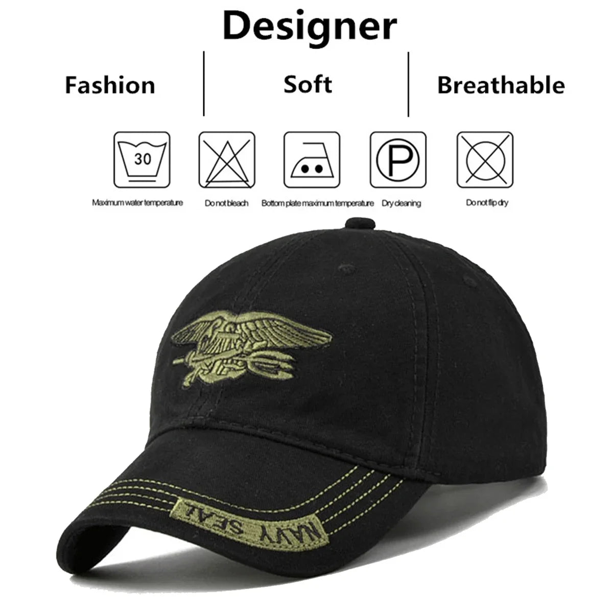 Unisex Navy Seal Embroidery Baseball Caps Spring Autumn Outdoor Adjustable