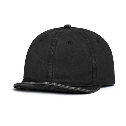 New Simple Washed Cotton Short Brim Baseball Cap