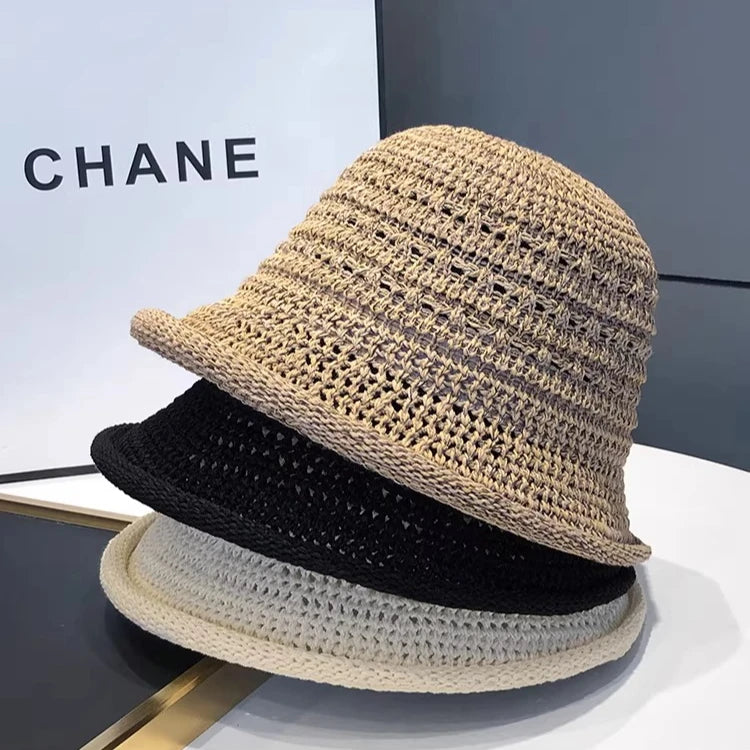 2026 New Hollow Breathable Bucket Hat Women