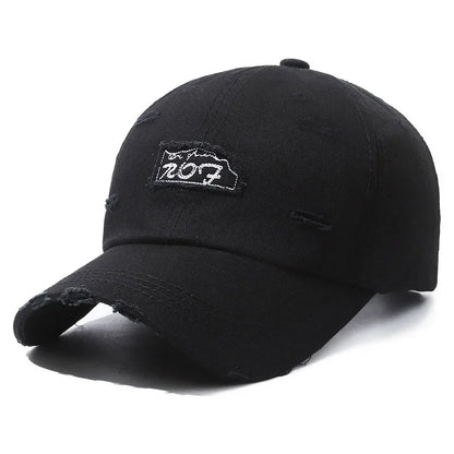 Unisex Distressed Letter Baseball Cap Spring Fall Outdoor