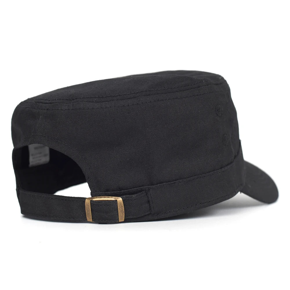 Waxed Canvas Cotton Military Caps Men Waterproof Cadet Army Cap Unique Design