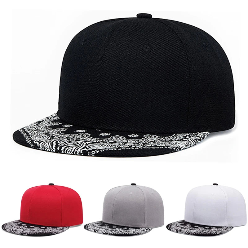 2025 Fashion New Flat Edge Hat Cashew Flower Hat