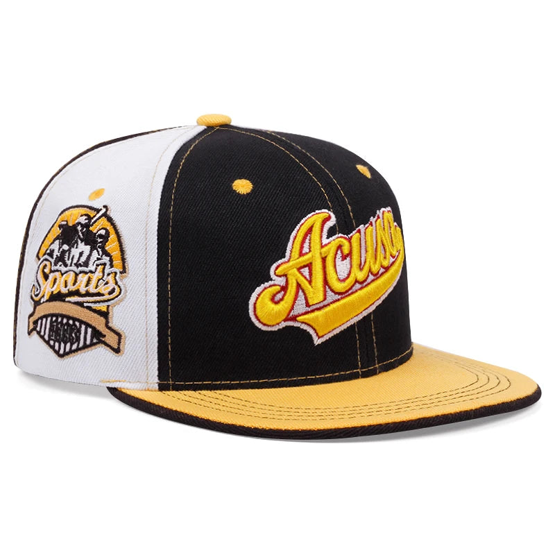 Acusa Embroidered Men's Color Block Cap Youth Hip Hop Retro Hat Women's Hat