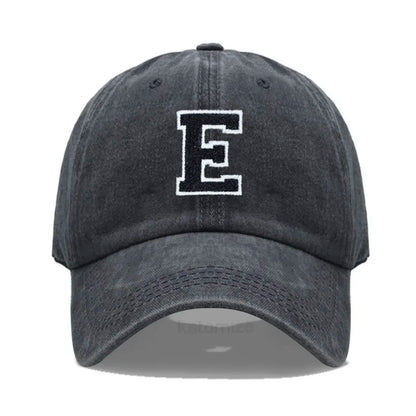Initial Letter A-Z Embroider Baseball Cap