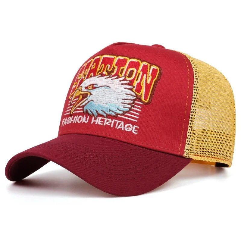 Unisex Baseball Cap Classic Station Letter Pattern Mesh Cap Men And Women