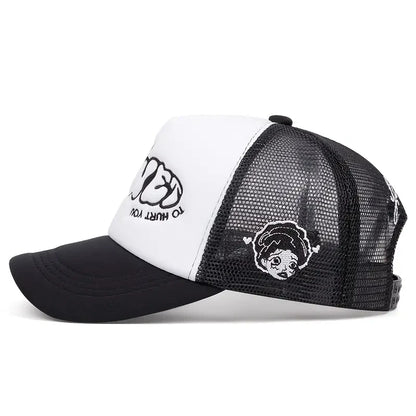 A Little Girl With A Crying Face, A Sponge Embroidered Baseball Cap