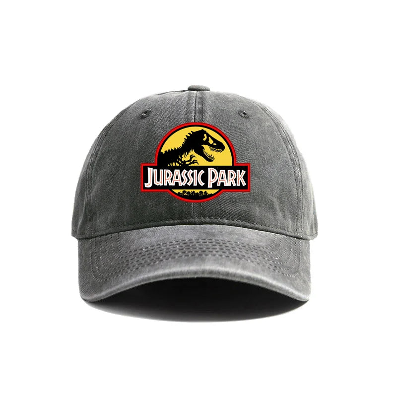 Jurassic Park Baseball Cap Distressed Hats Cap Dinosaur Men