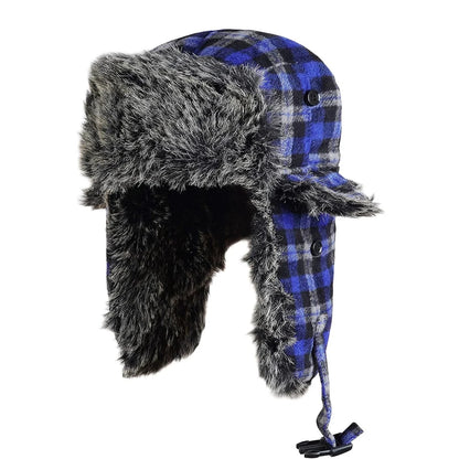 Lumberjack Plaid Aviator Trapper Hat