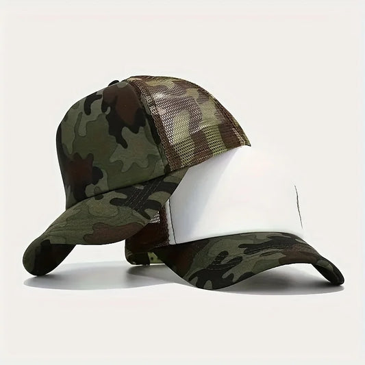 Camouflage Breathable Mesh Truck Driver Baseball Hat Men's And Women's Fashion