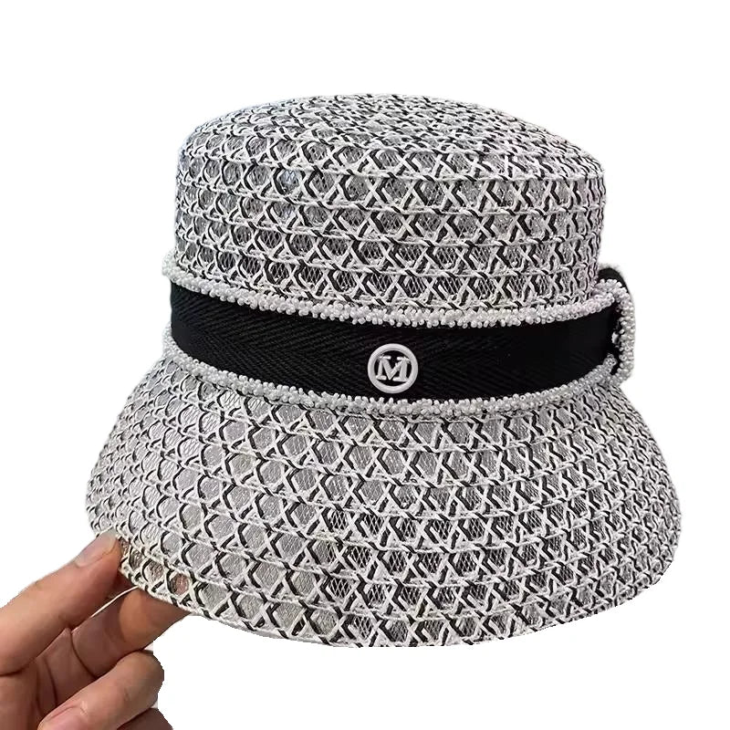 Women's Spring And Summer British Houndstooth Top Hats