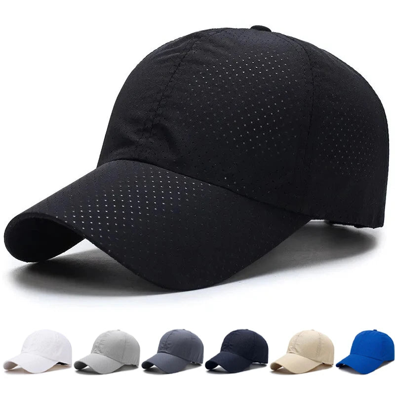 Hat Men Spring Summer Solid Color Mesh Cap Baseball Cap