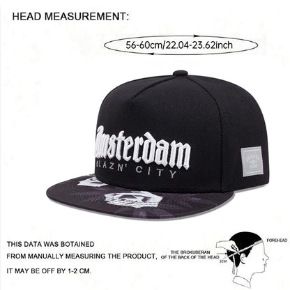 Blazin City Embroidered Flat Edge Hat Men's Trendy Street Hip Hop Hat Women's