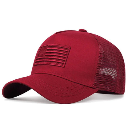 USA Flag Mesh Baseball Cap Summer Breathable Hat