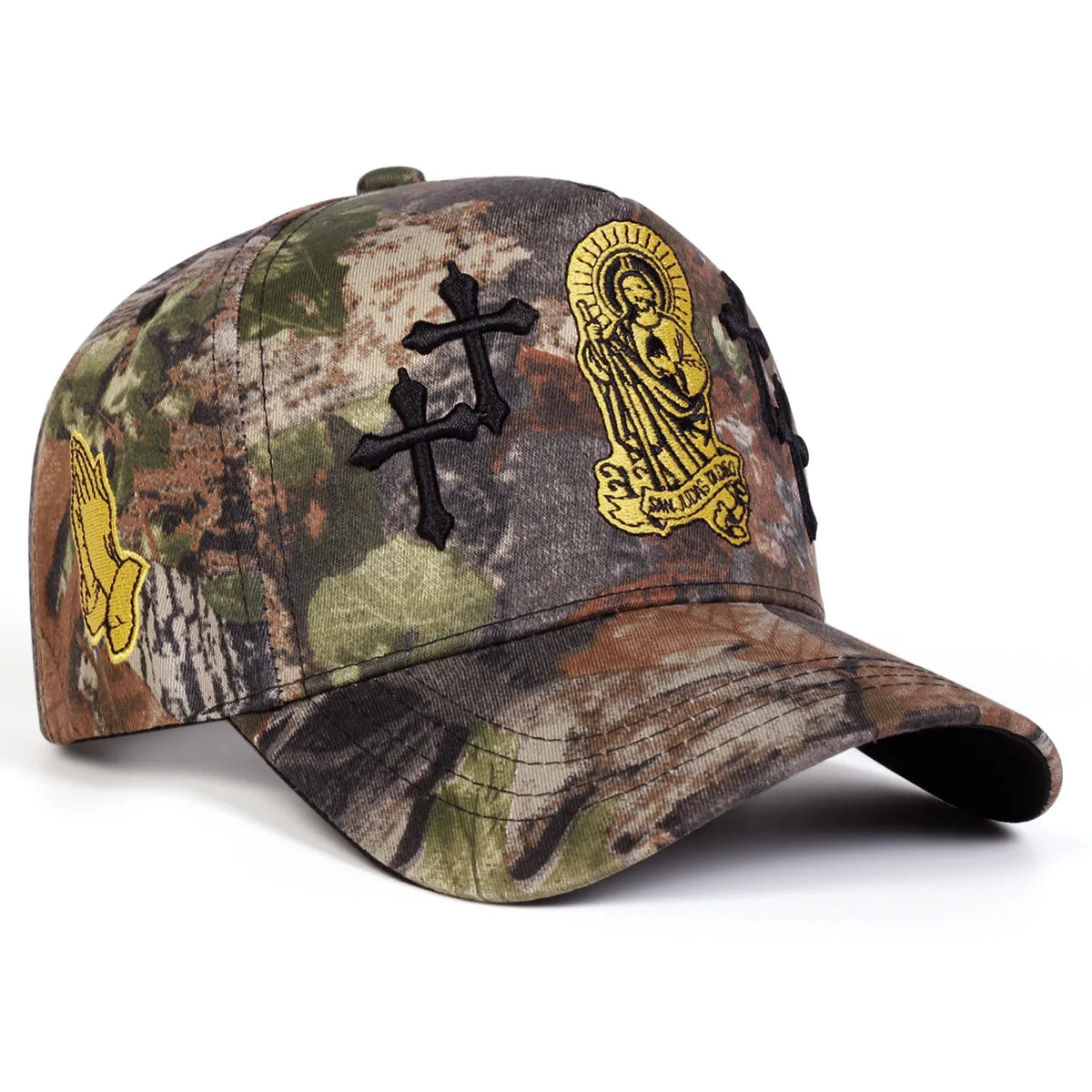Unisex Cross Embroidery Baseball Caps Spring Autumn Outdoor Adjustable Casual Hats Sunscreen Hat Sports Cap
