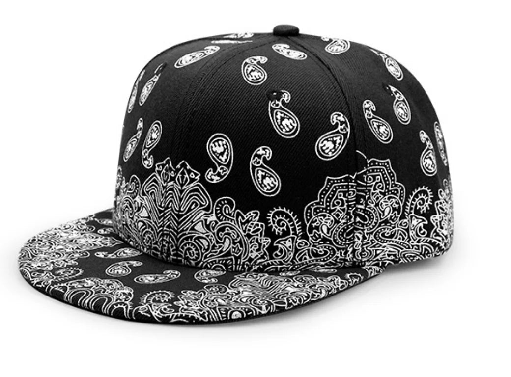 Unisex Printed Hip-Hop Flat Edge Baseball Cap Casual Dance Performance Hat for Men And Women