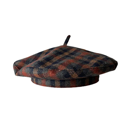 Unisex Vintage Plain Adjustable French Berets Wool Spring Winter Beanie Hat