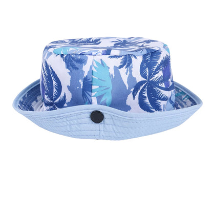 Panama Summer Children Bucket Hat Cartoon Baby Beach Foldable Brim Hat Kids