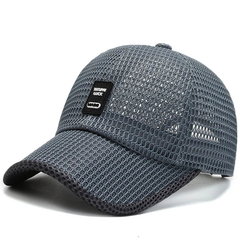 Men's Mesh Baseball Cap Breathable Summer Caps Dad Hat Outdoor Fishing Hats