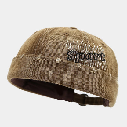 Vintage Washed Denim Brimless Hat