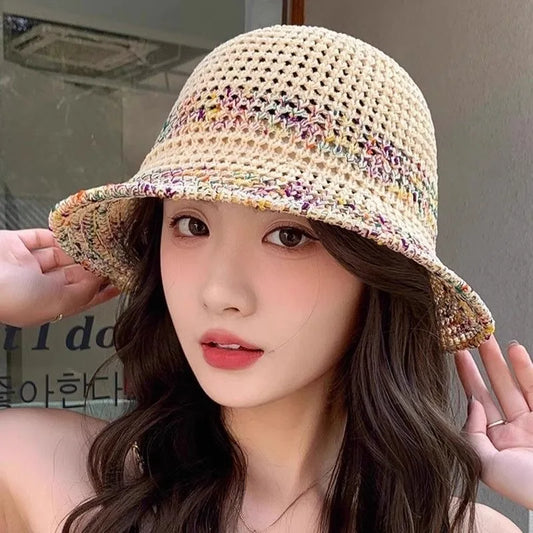Hook Woven Sun Hat, Large Brim Sun Protection Straw Hat