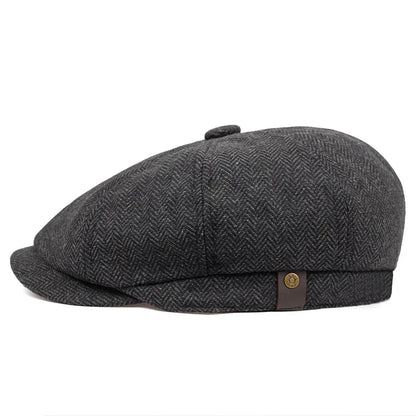 Retro Newsboy Caps Men Octagonal Hats British Painters Hats