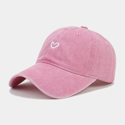 Hat New For Women Men Washed Cotton Baseball Cap Soft Top Embroidered Love Retro