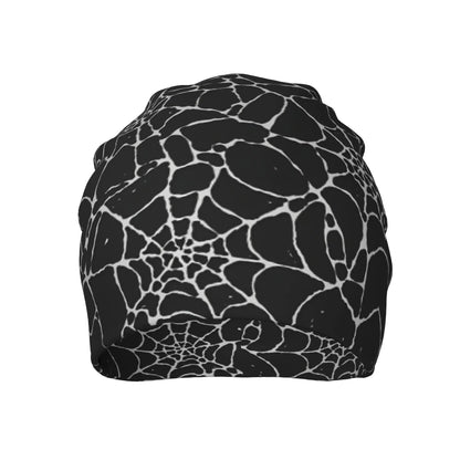 Black Spider Web Texture Beanie Hats Knitted Hat Outdoor Elastic Men Women Caps
