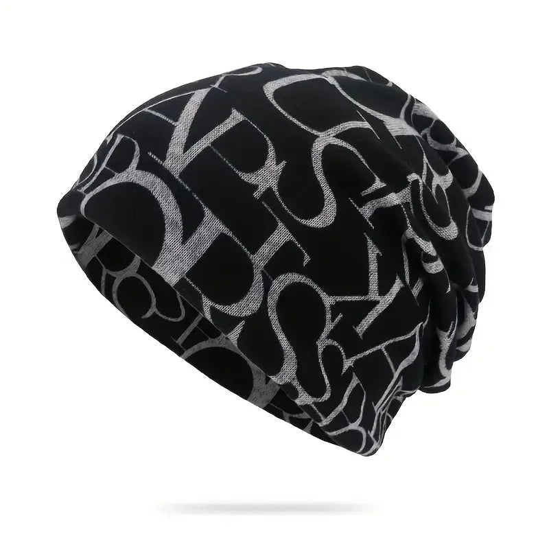 Cotton Slouchy Beanies For Men Vintage Hip-Hop Slouchy Hat Autumn Winter