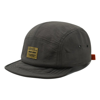 Fashionable Slim-Fit Patch-Lettered Five-Piece Fabric Quick-Drying Baseball Cap