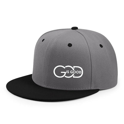 Unisex Adjustable Baseball Cap Street Flat Brim Hat Printed God Is Good Casual Headwear Men And Women