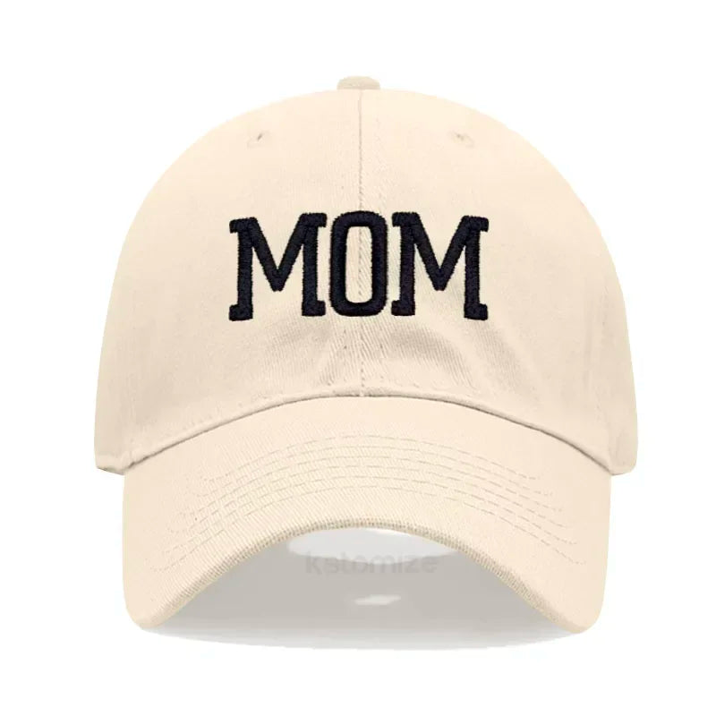 DAD MOM Embroidery Pure Cotton Baseball Cap Fashion Sport Golf Caps Sun Hat