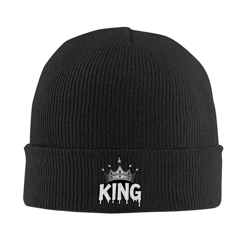 Crown Graphic Beanie Hat Warm Knit Skull Cap