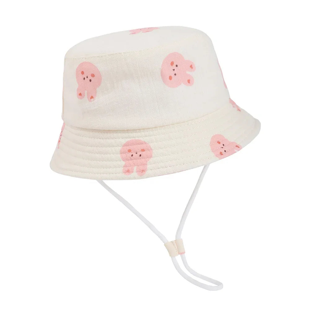 Children Bucket Hats Summer Autumn Cotton Yarn Breathable Baby Hat