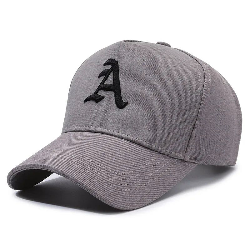 Summer Men Baseball Cap Letter A Embroidery Outdoor Snapback Hat