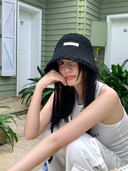 2026 New Korean Sle Woven Hollow Fierman Hat