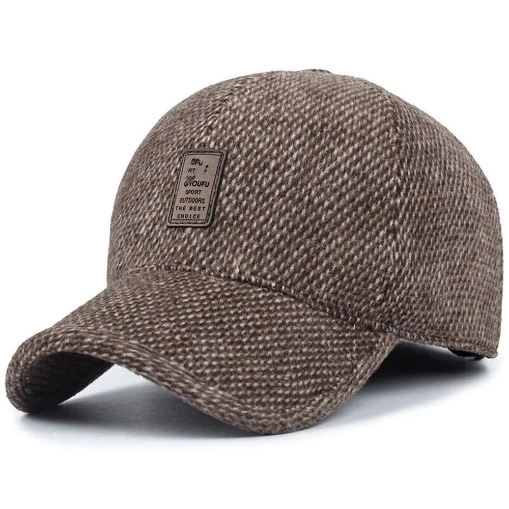 High Quality Autumn Winter Thick Earmuffs Hat Warm Adjustable Earmuffs Baseball Cap Casual Simple Outdoor Hats