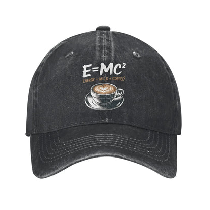 Energy Equals Coffee Baseball Caps