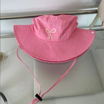 Spring Summer Bucket Hat Sunscreen Solid Color Fishing Caps