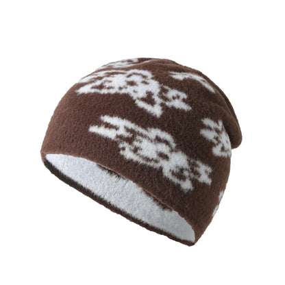 Women Hat Beanie Knitting Letter Graphic Winter