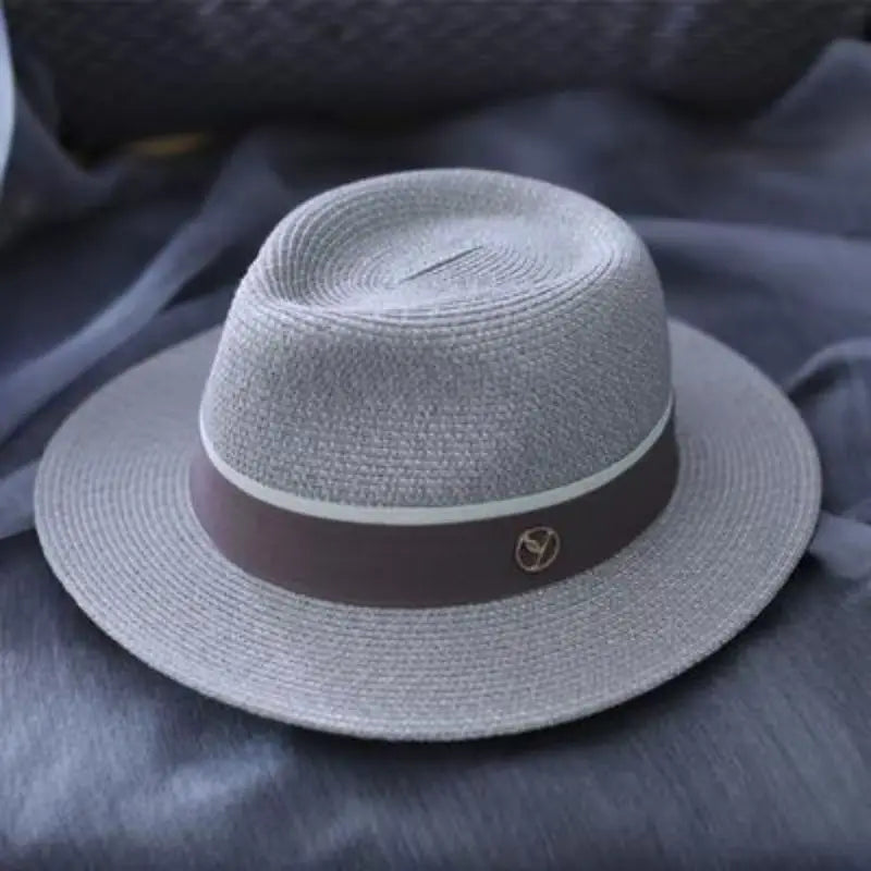 Panama Straw Hat With UPF 50+ Wide Brim Beach Cap