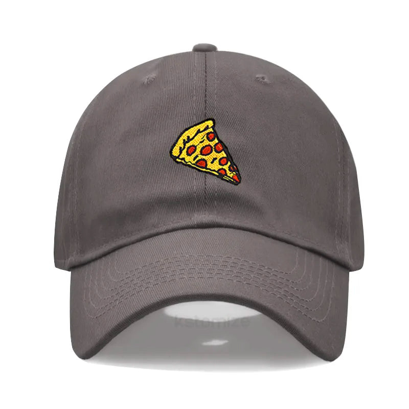 Pizza Embroidered Baseball Cap For Women Men