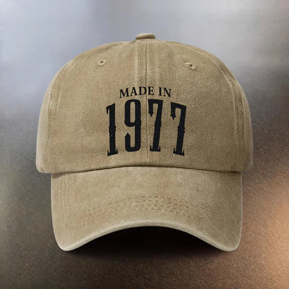 A Vintage 1977 Printed Washed Hat