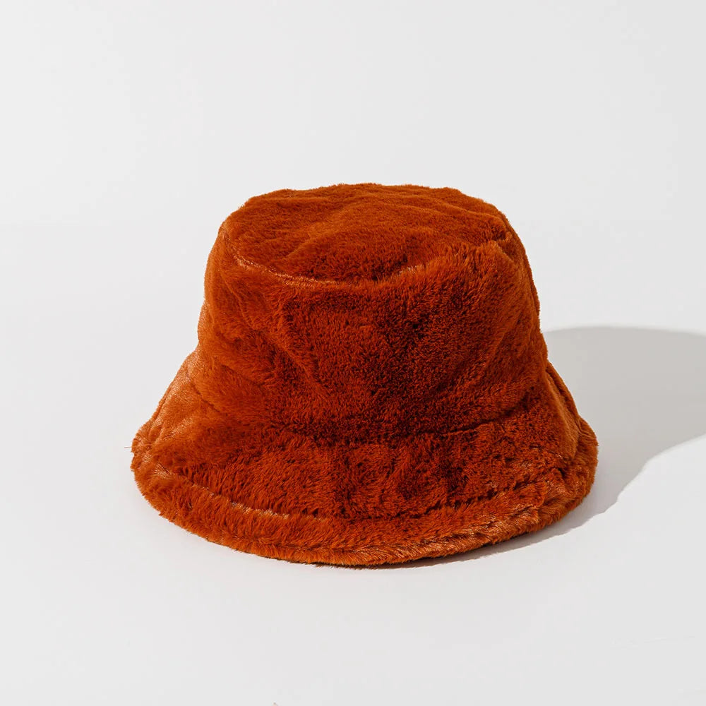 Funny Fashion Autumn Winter Leopard Fur Bucket Hat