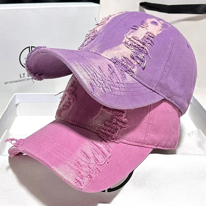 New Ripped Rimmed Baseball Hats For Men And Women