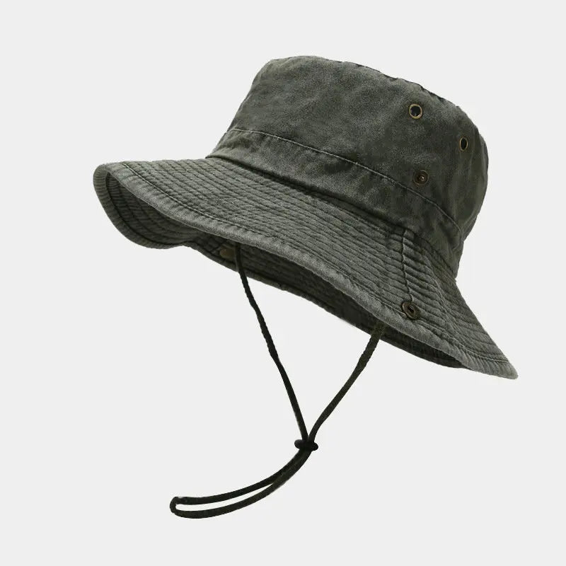 2022 Cotton Solid Bucket Hat Outdoor Fisherman Travel Sun Cap