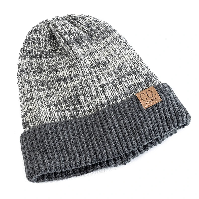 New Unisex Two-Tone Winter Hats Add Fur Lined Men And Women