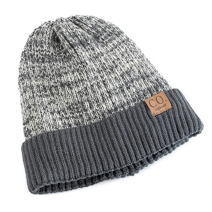 New Unisex Two-Tone Winter Hats Add Fur Lined Men And Women