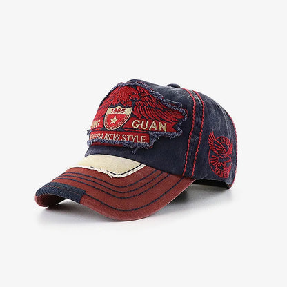 Unisex Washed Cotton Peaked Cap Fashion Letters Baseball Caps For Men Women