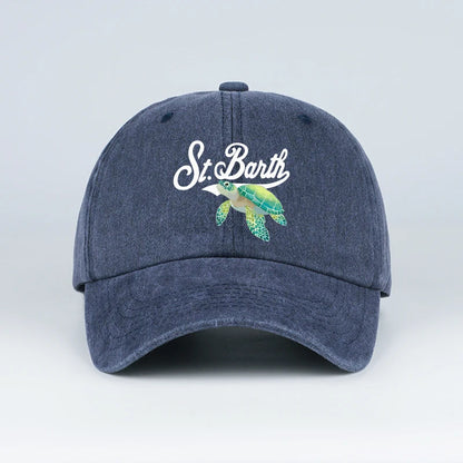 "St. Barth" Sea Turtle Washed Baseball Cap