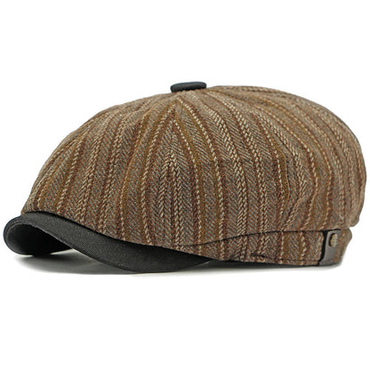 Berets Spring Autumn Hat Caps For Men Women Octagonal Ivy Flat Cap